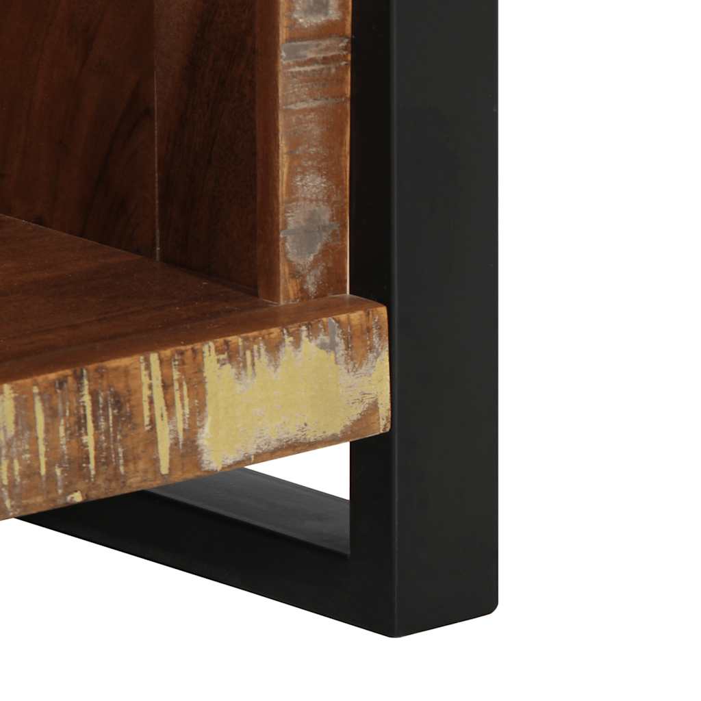 Media Storage Cabinet Bedside Brown 40 X 30 80 Cm Solid Mango Wood Solid Rough M