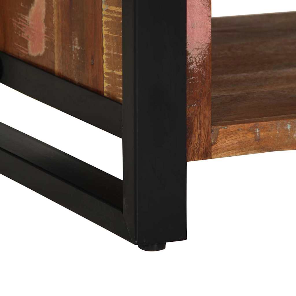 Shoe Bench Multicolour 100 X 40 X 50 Cm Solid Reclaim Wood
