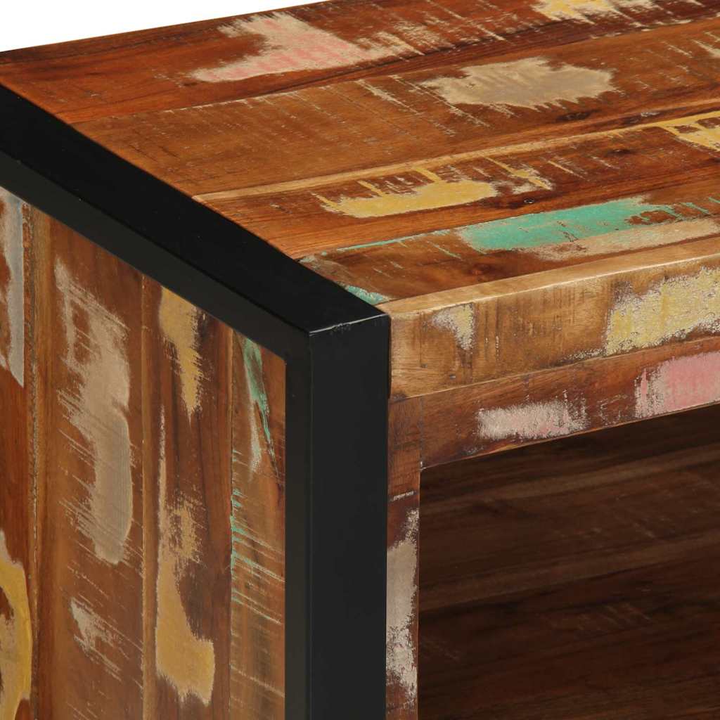Shoe Bench Multicolour 100 X 40 X 50 Cm Solid Reclaim Wood