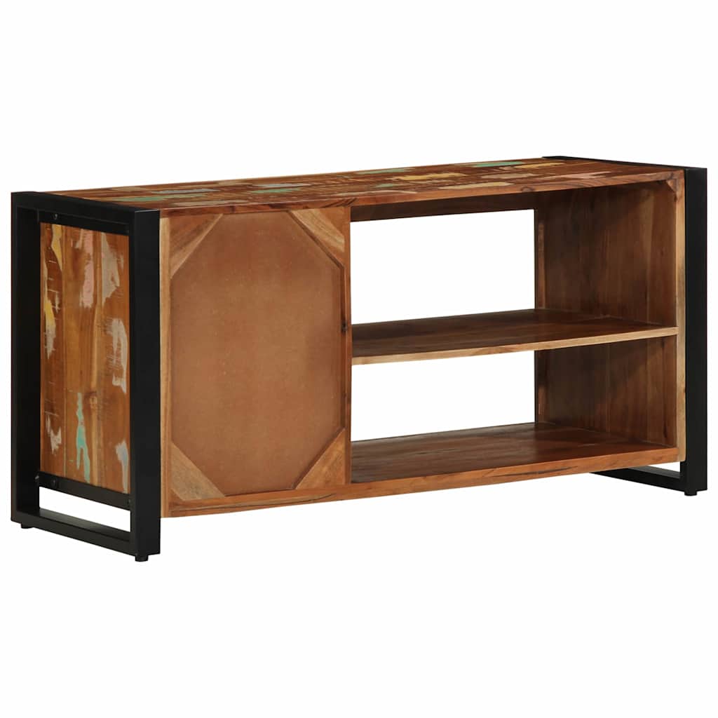 Shoe Bench Multicolour 100 X 40 X 50 Cm Solid Reclaim Wood