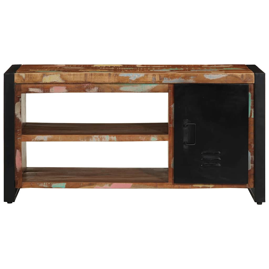 Shoe Bench Multicolour 100 X 40 X 50 Cm Solid Reclaim Wood