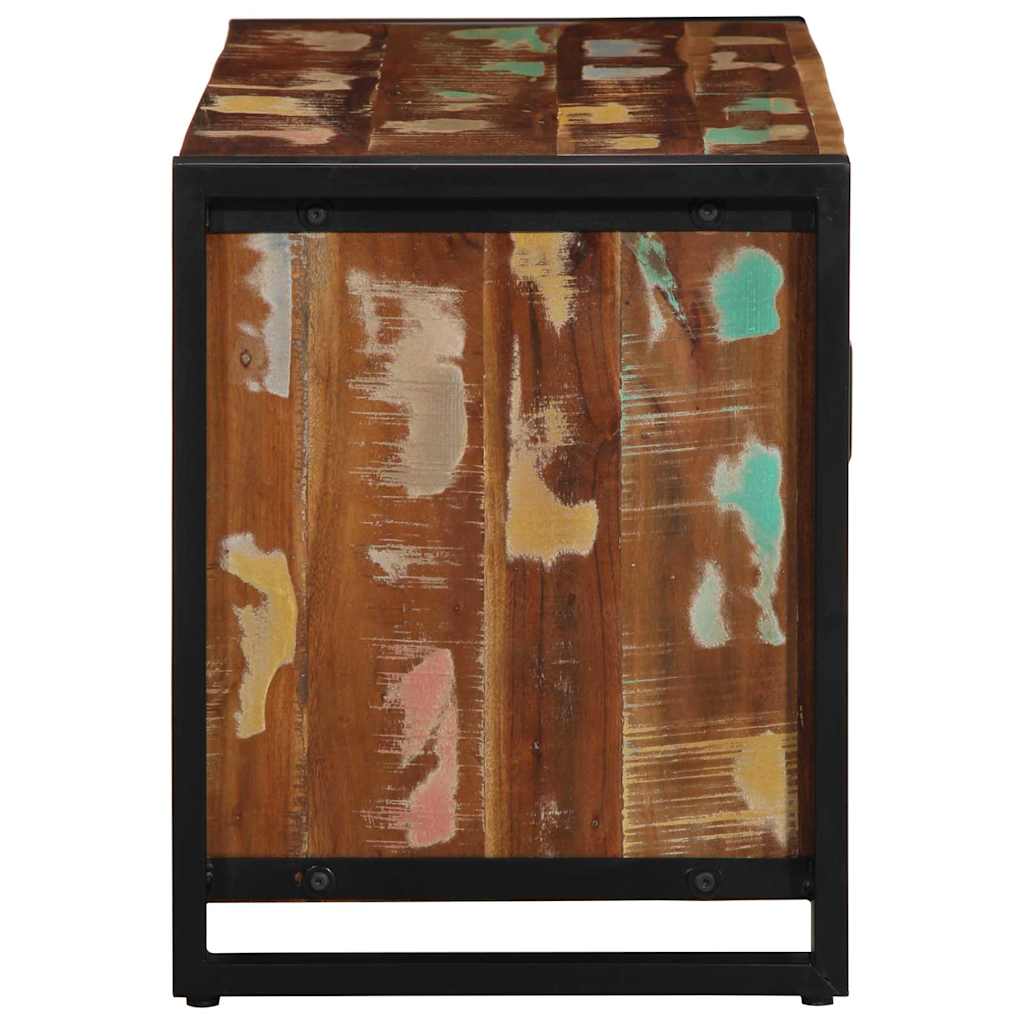 Shoe Bench Multicolour 100 X 40 X 50 Cm Solid Reclaim Wood