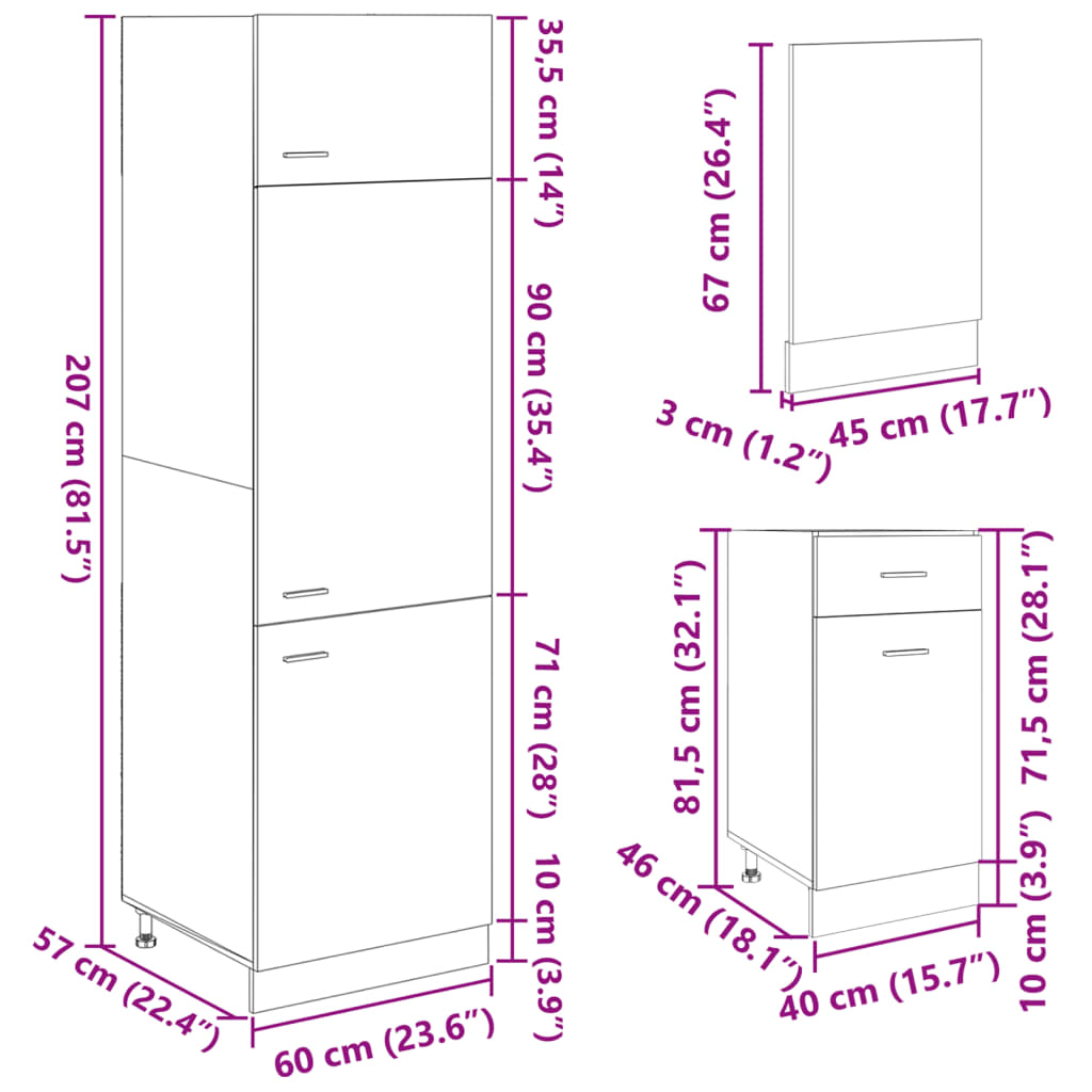 7 Piece Kitchen Cabinet Set Lyon  Sonoma Oak Engineered Wood