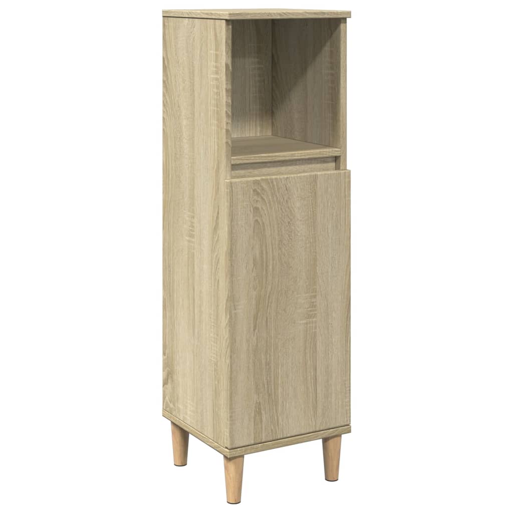 3 Piece Bathroom Furniture Set Engineered Wood