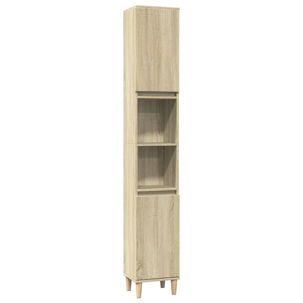 3 Piece Bathroom Furniture Set Engineered Wood