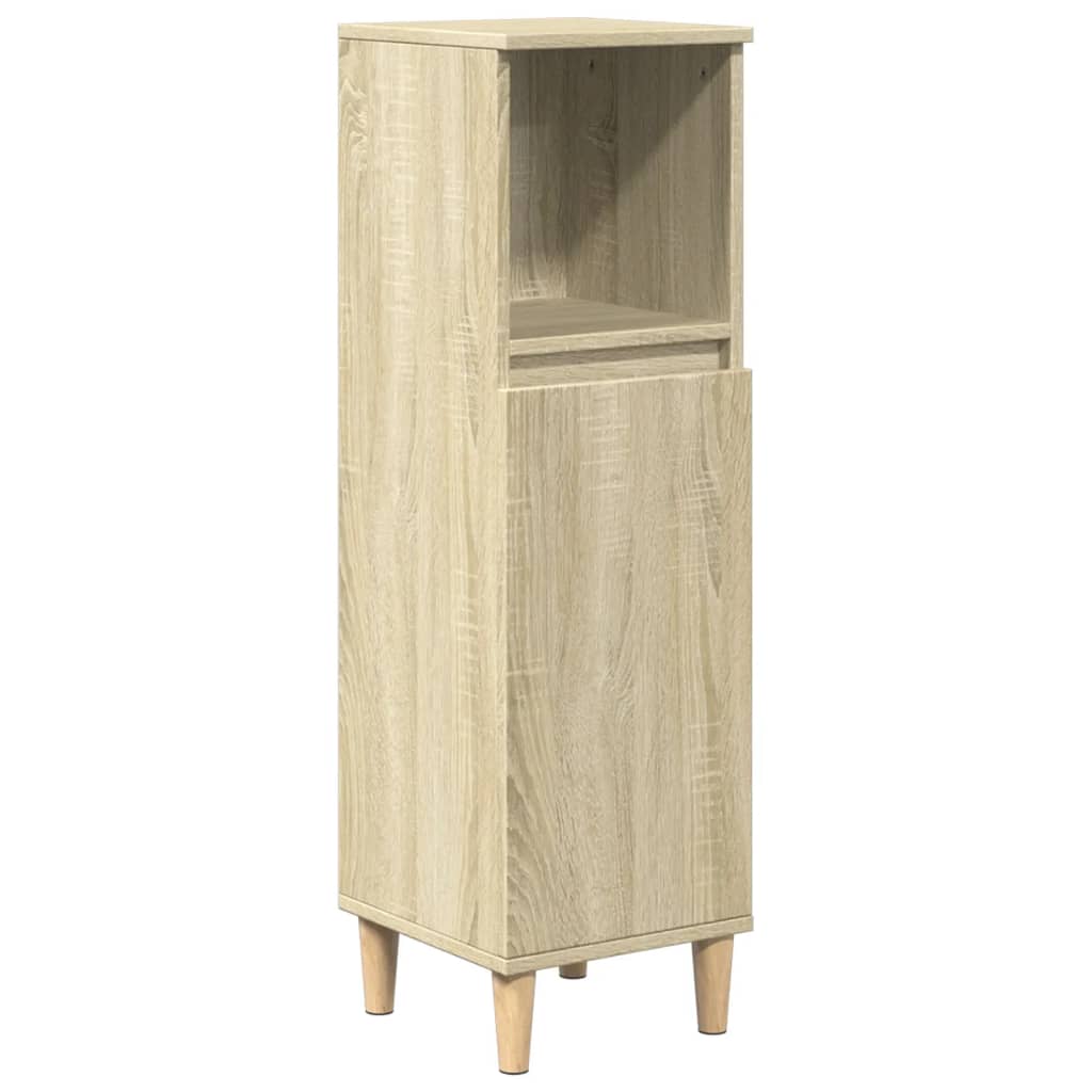 3 Piece Bathroom Furniture Set Engineered Wood