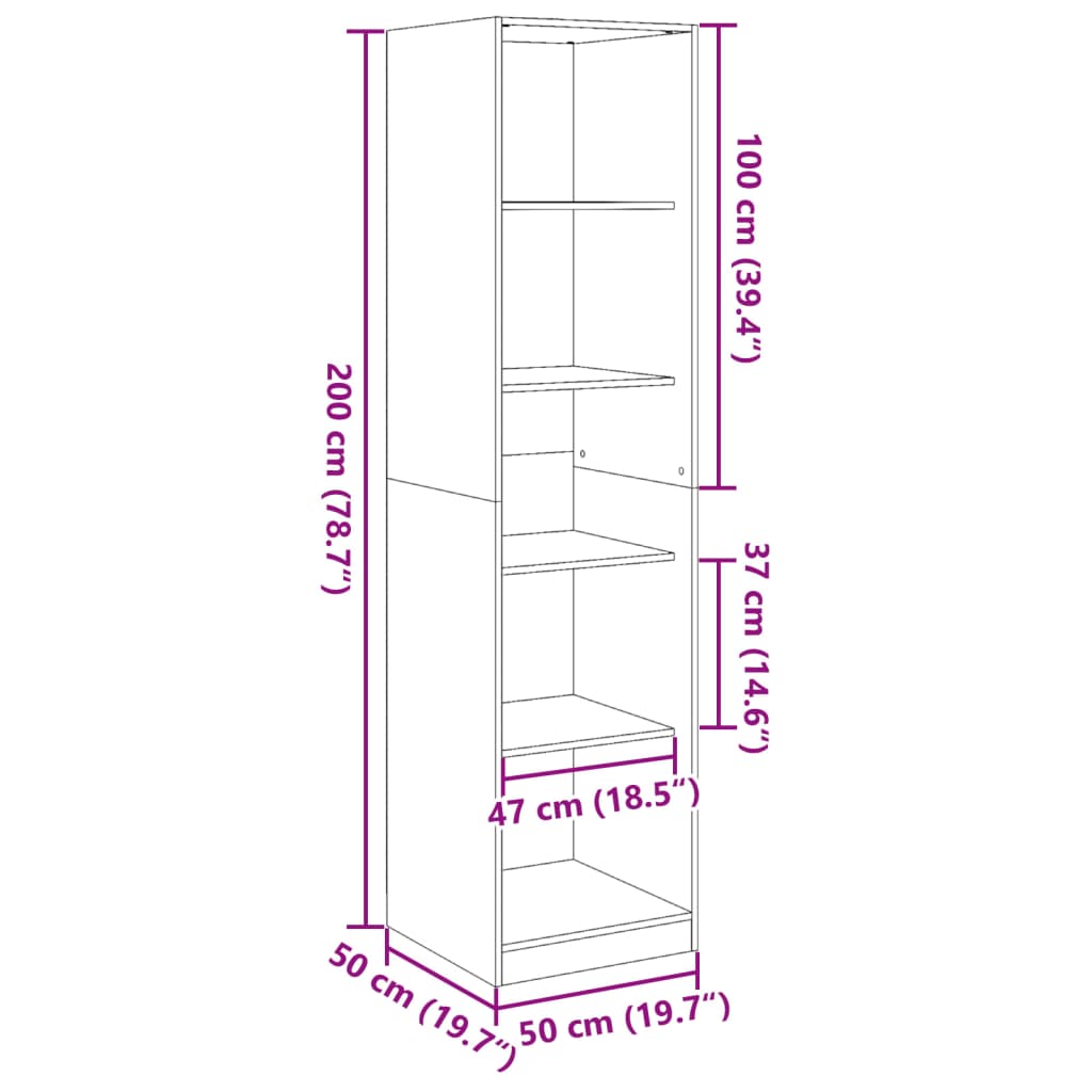 Wardrobe Artisian Oak Engineered Wood
