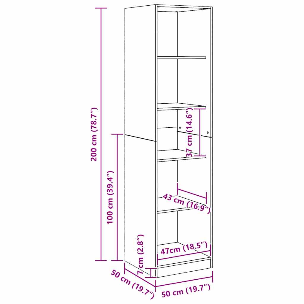 Wardrobe Artisian Oak Engineered Wood