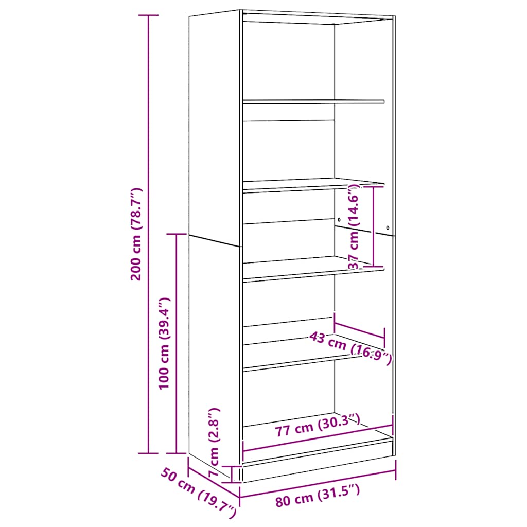 Wardrobe Artisian Oak Engineered Wood