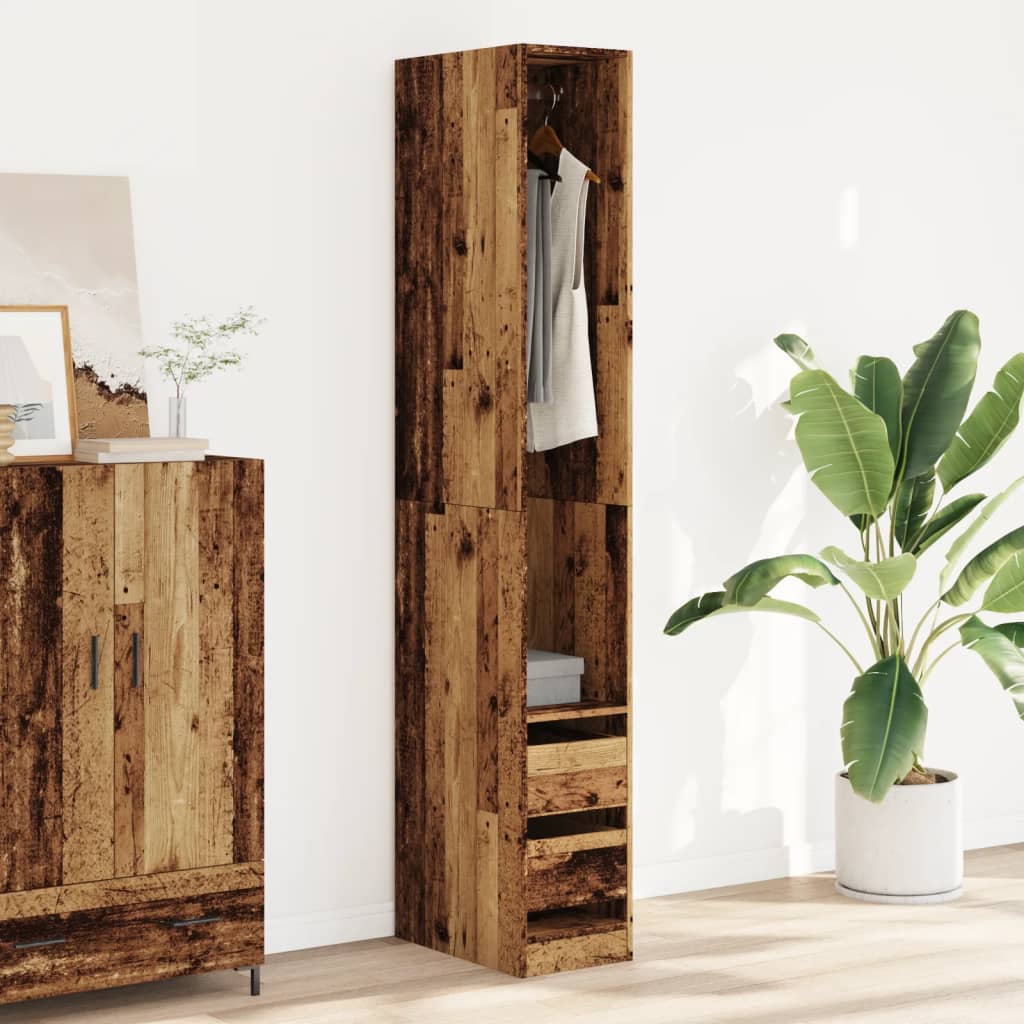 Wardrobe Large Bedroom Engineered Wood Clothes Storage Cabinet Unit