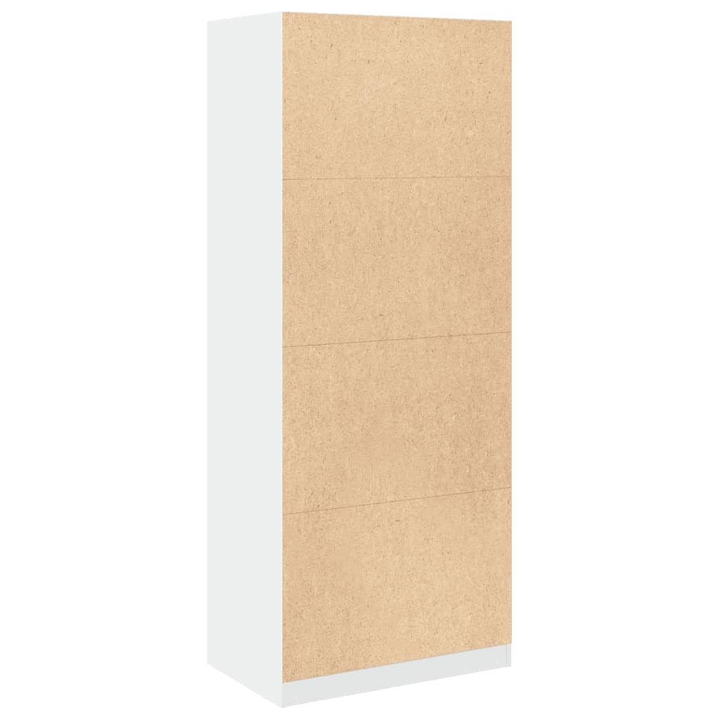 Wardrobe Storage Cabinet Engineered Wood Hanging Rail Bedroom Furniture