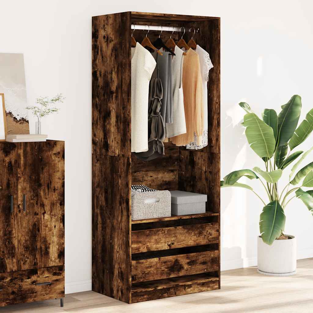 Wardrobe Modern Engineered Wood Clothes Storage Cabinet Bedroom Furniture