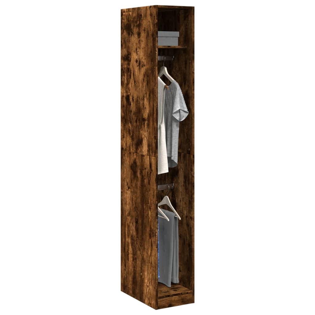 Wardrobe Engineered Wood Closet Hanging Rail Bedroom Storage Unit