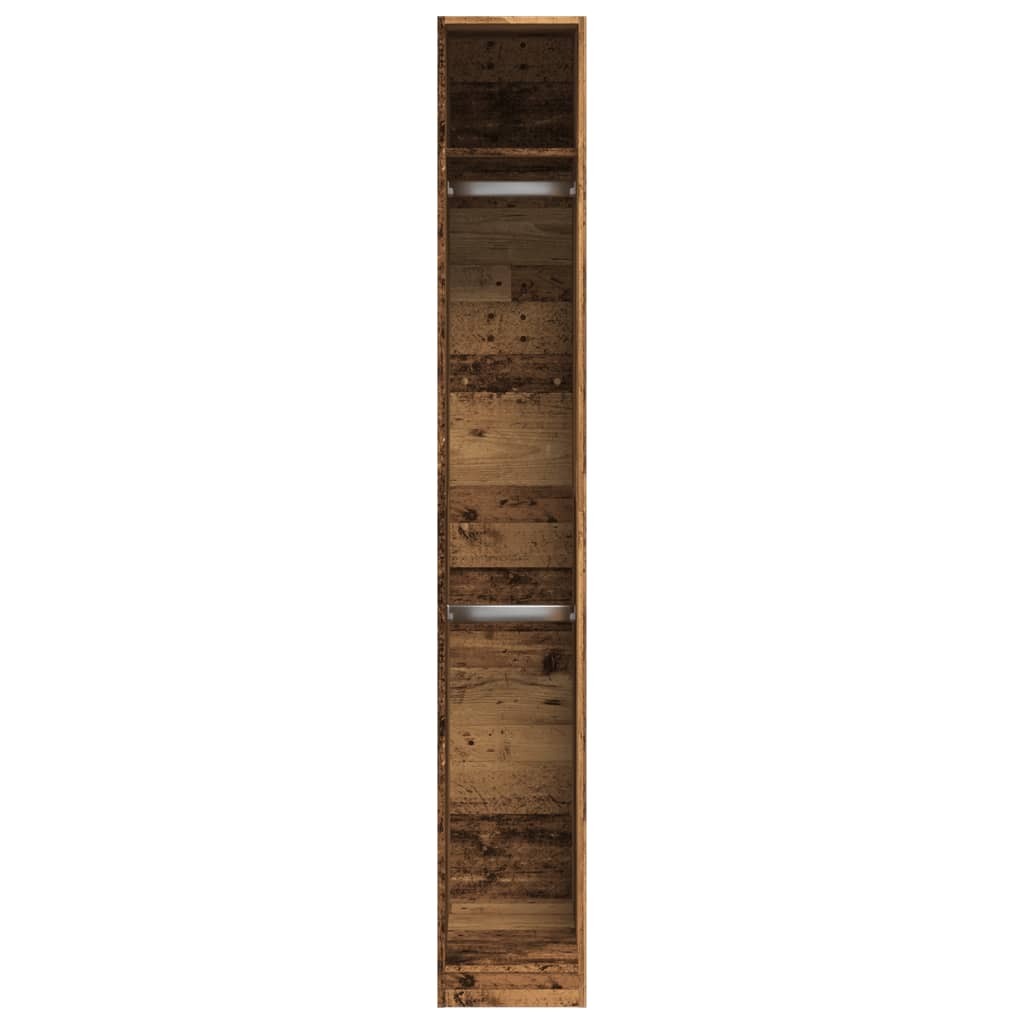 Wardrobe Engineered Wood Closet Hanging Rail Bedroom Storage Unit