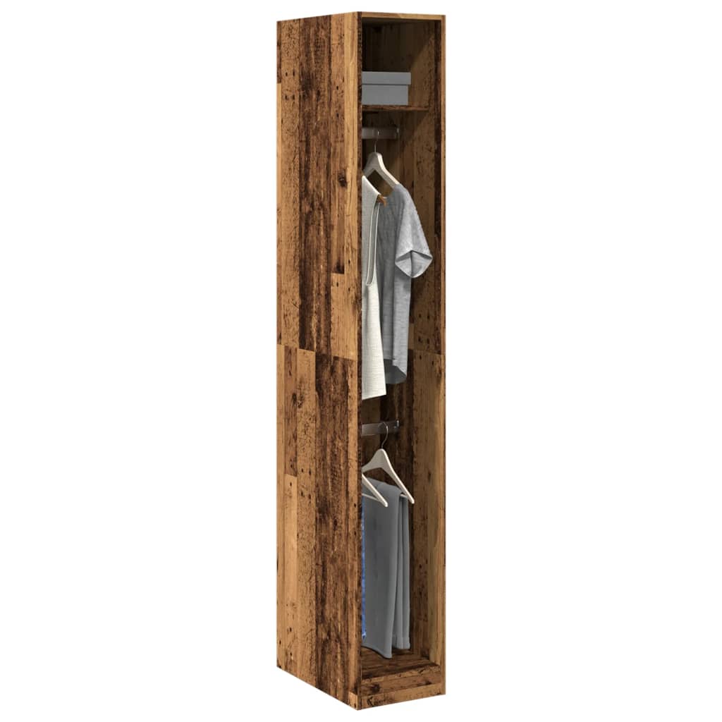 Wardrobe Engineered Wood Closet Hanging Rail Bedroom Storage Unit