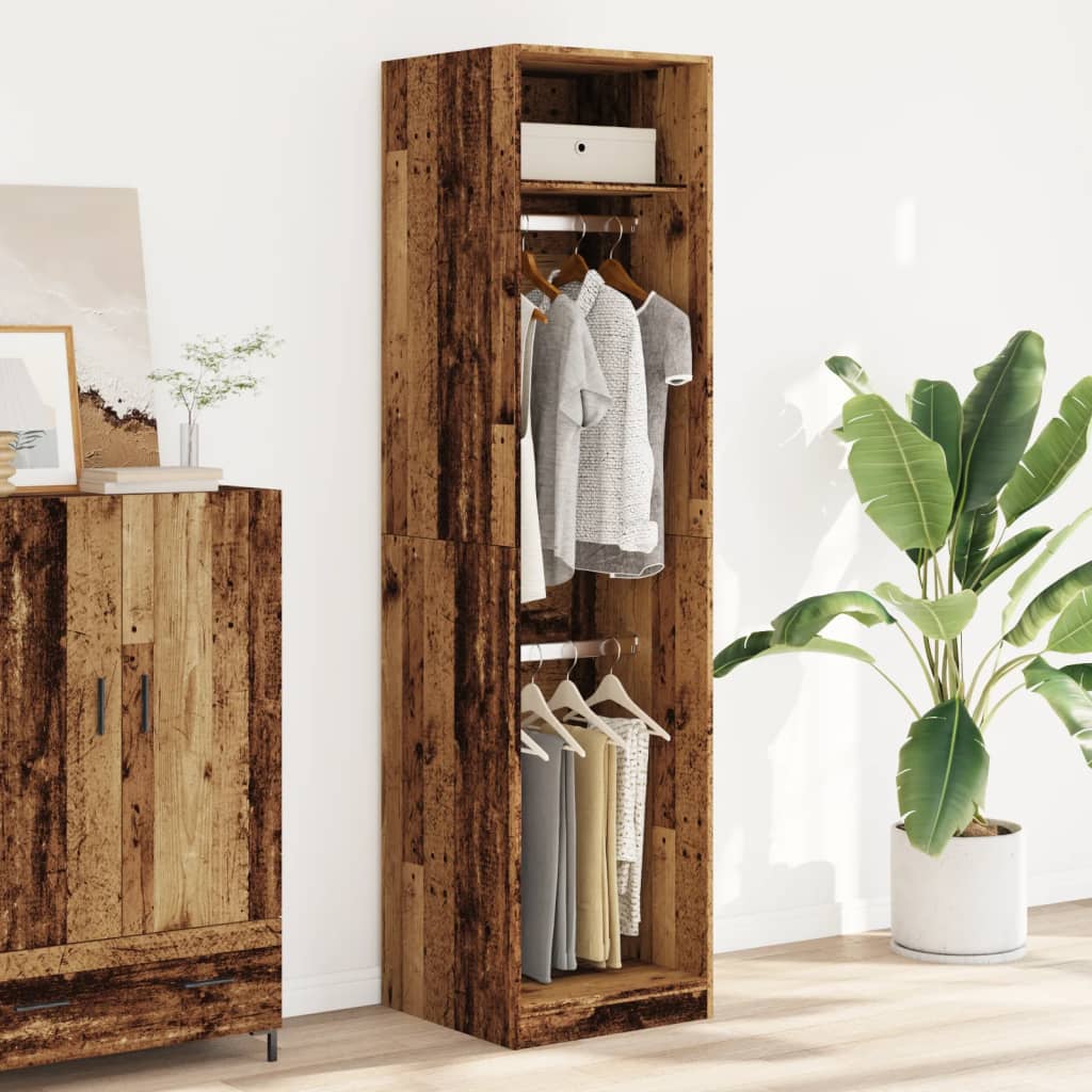 Wardrobe Modern Engineered Wood Clothes Storage Cabinet Bedroom Furniture