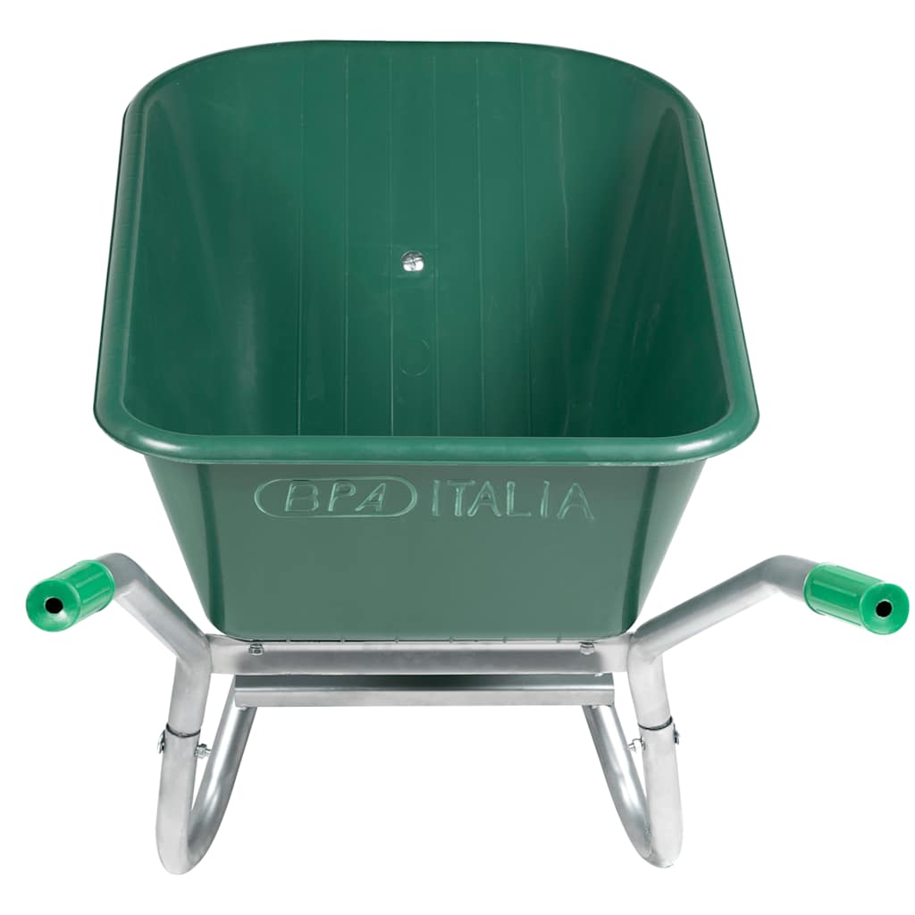 Wheelbarrow Green 90 L 150 Kg Galvanised Steel And Plastic