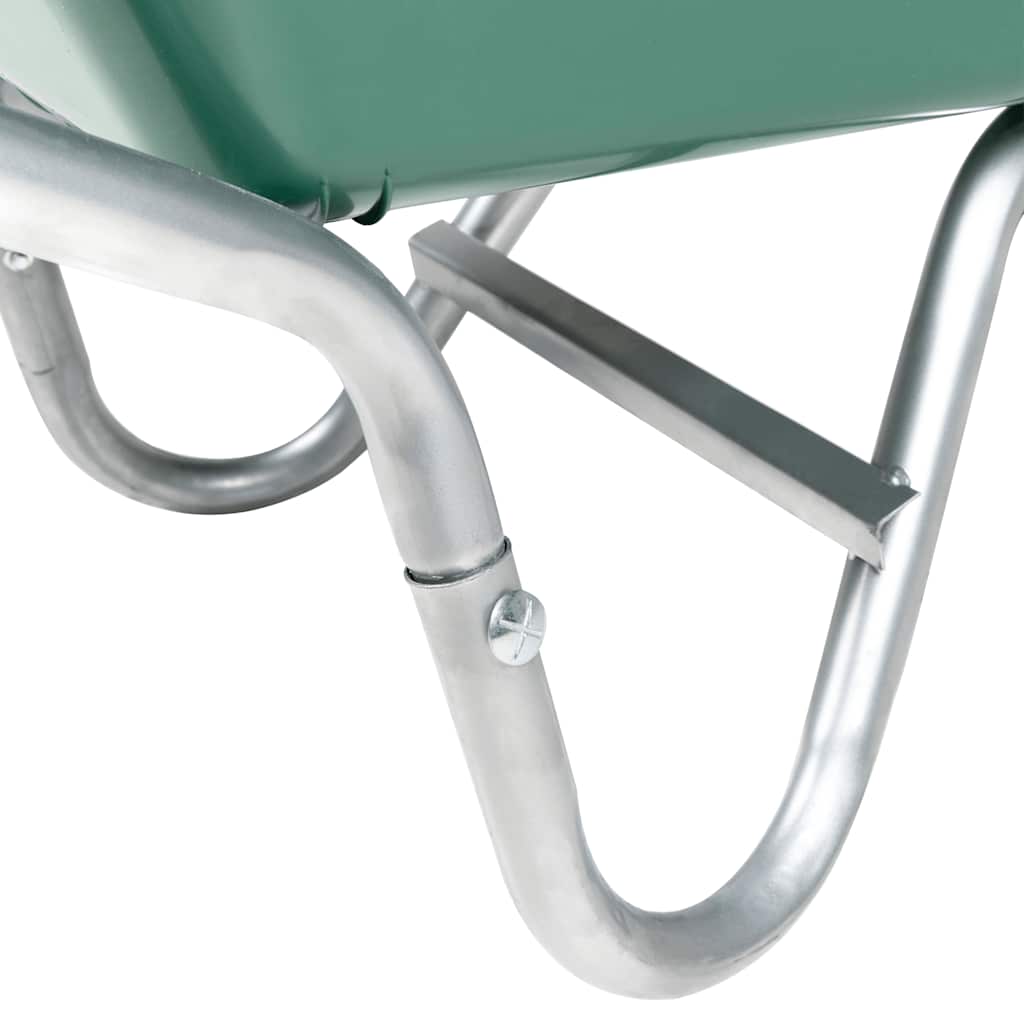 Wheelbarrow Green 90 L 150 Kg Galvanised Steel And Plastic