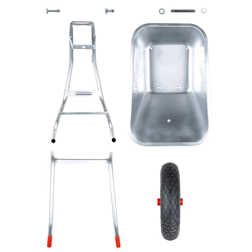 Wheelbarrow 90 L 150 Kg Galvanised Steel And Plastic