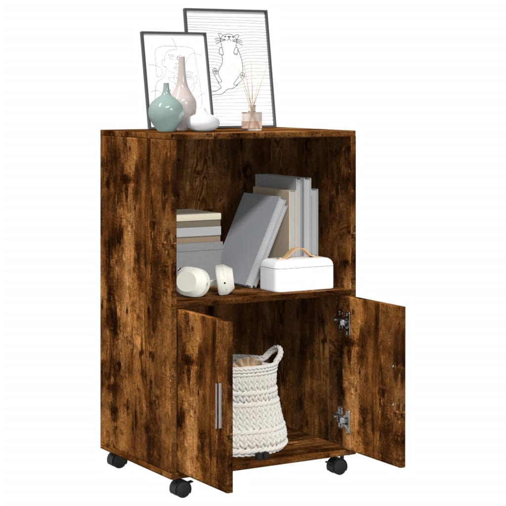 Rolling Cabinet 55X40X91 Cm Engineered Wood