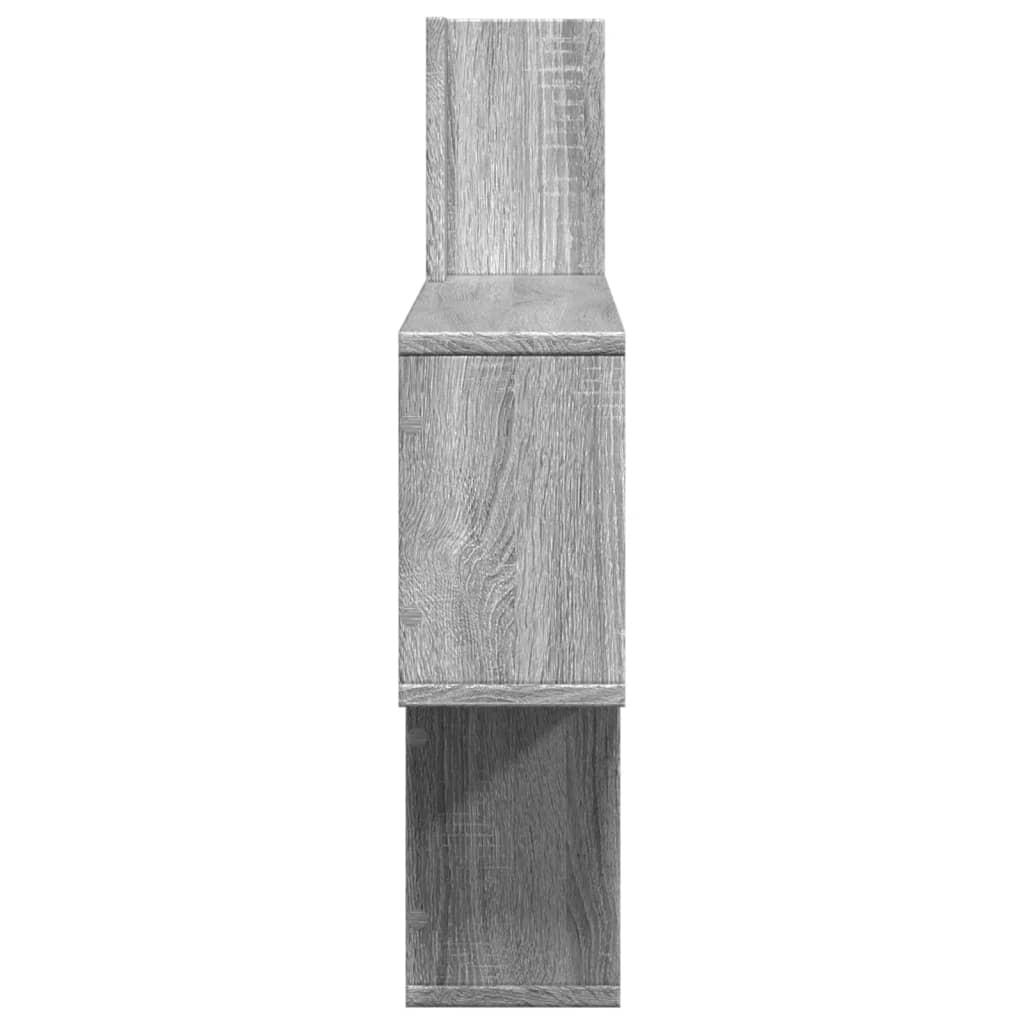 Wall Shelf Artisan Oak 100x15x70cm Floating Display Storage Engineered Wood blac