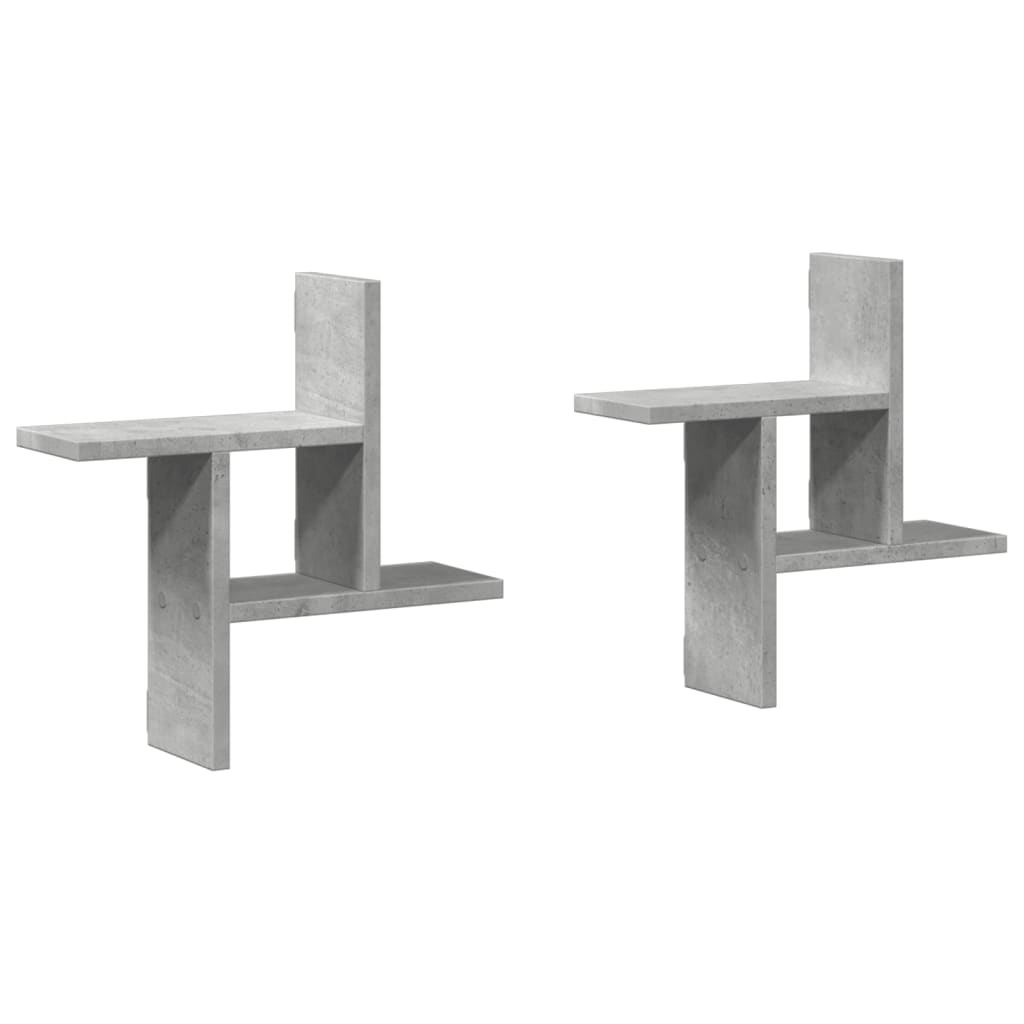 Wall Shelves 2 Pcs Engineered Wood