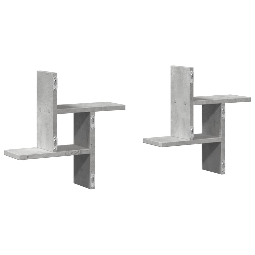 Wall Shelves 2 Pcs Engineered Wood
