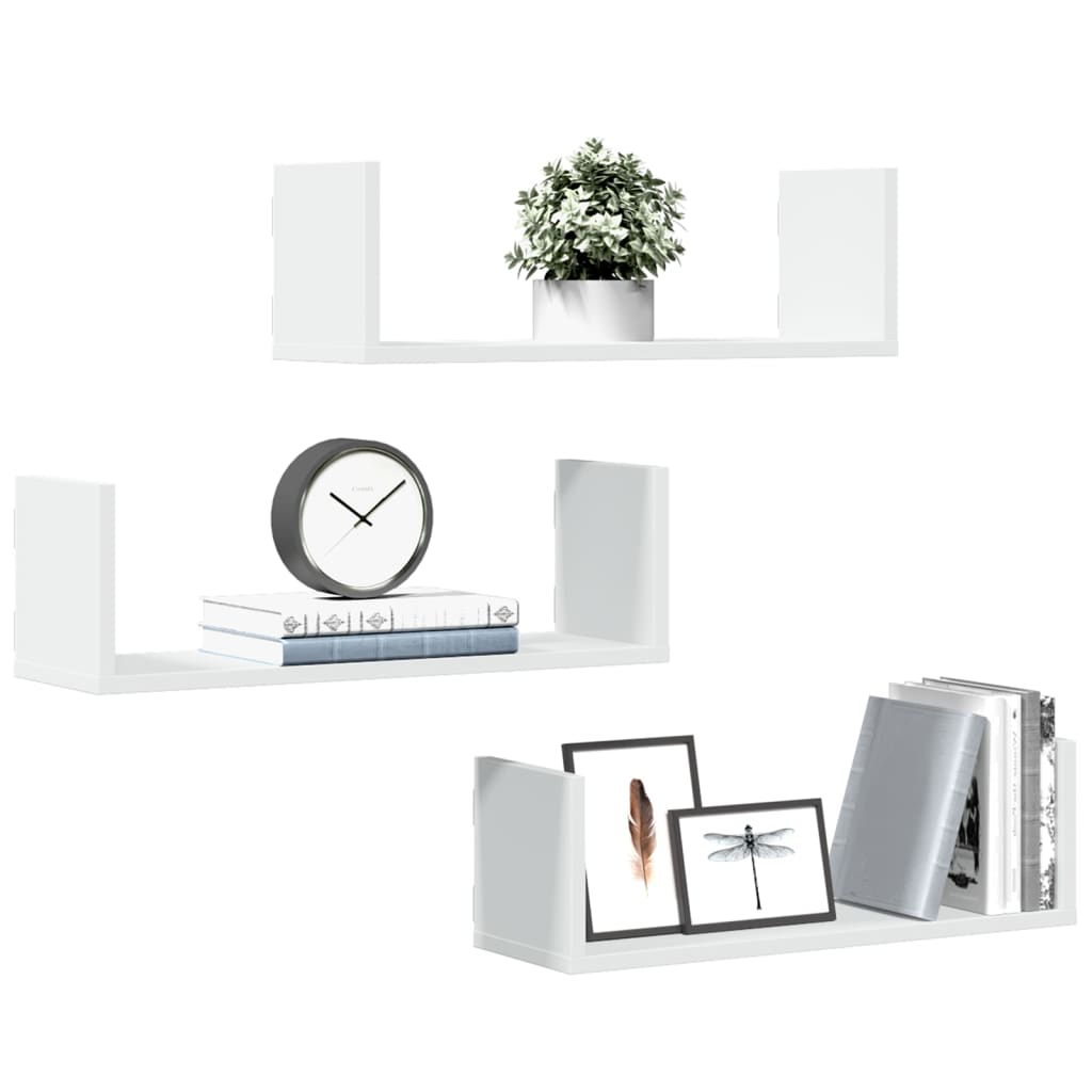 Wall Shelves 3 Pcs Engineered Wood