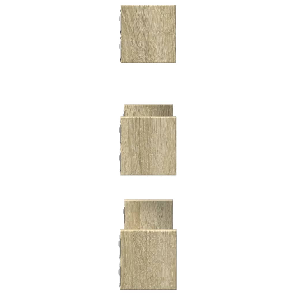 Wall Shelf 3 Pcs Engineered Wood