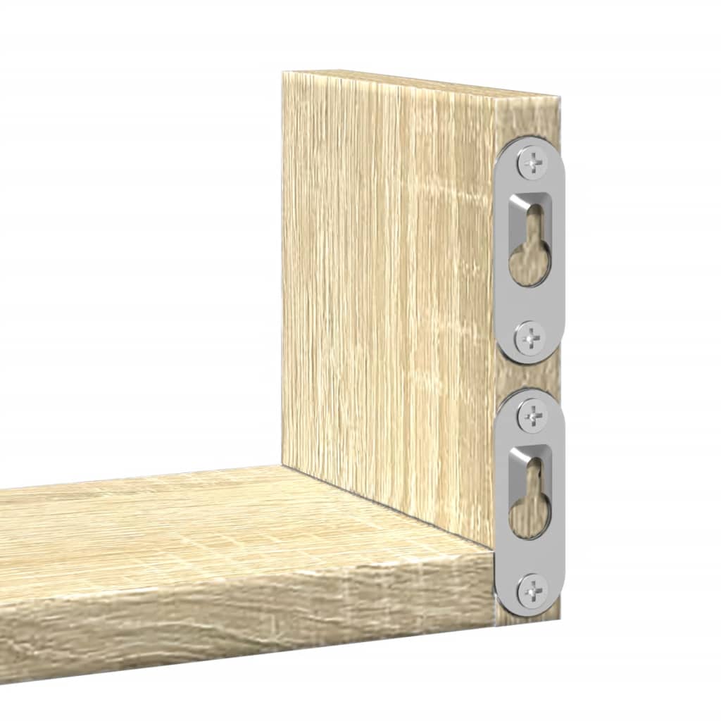 Wall Shelf 3 Pcs Engineered Wood