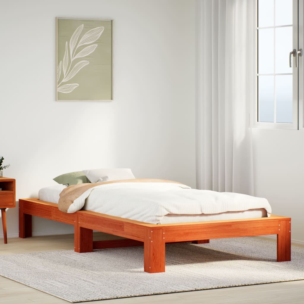 Bed Frame Without Mattress Solid Wood Pine