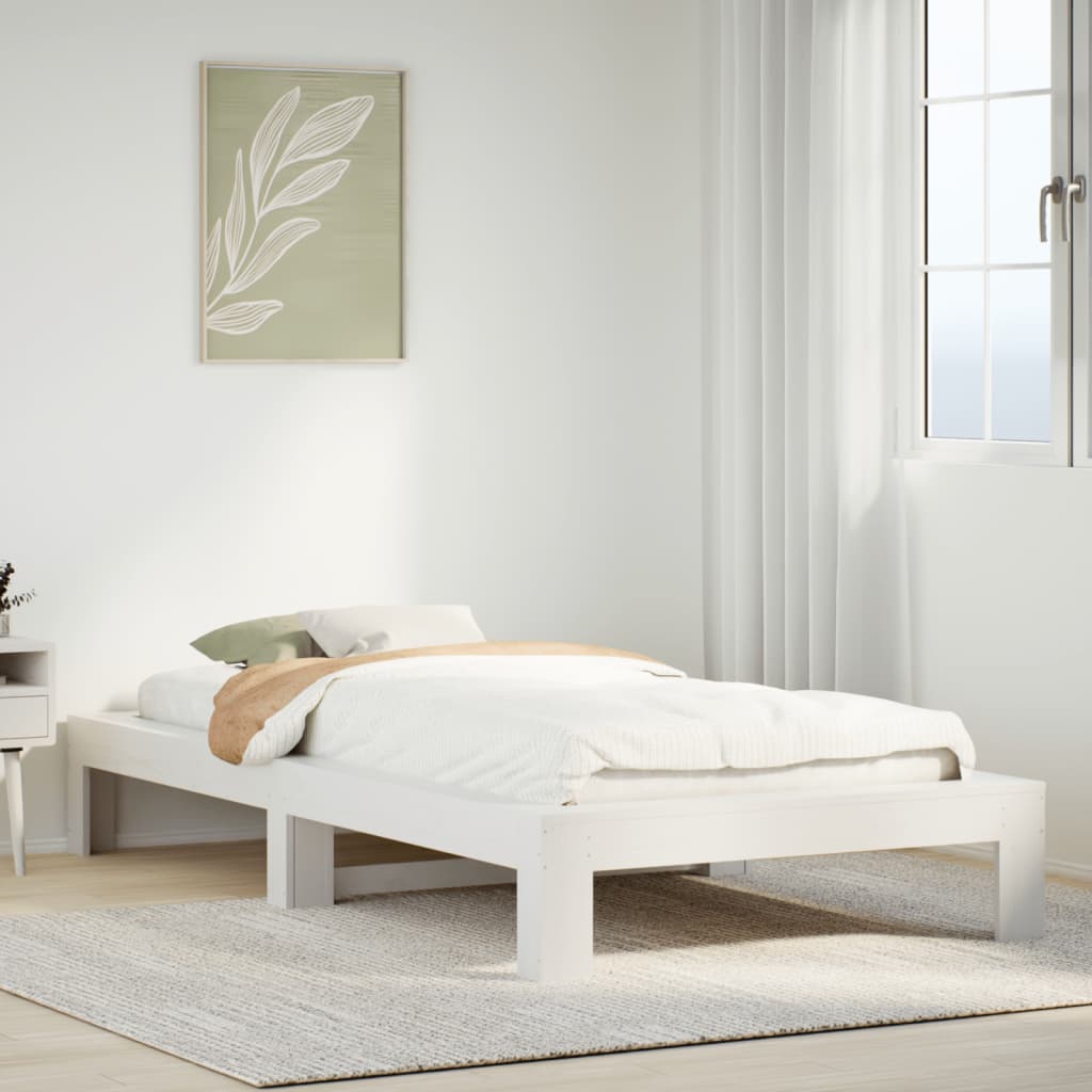 Bed Frame Without Mattress Solid Wood Pine