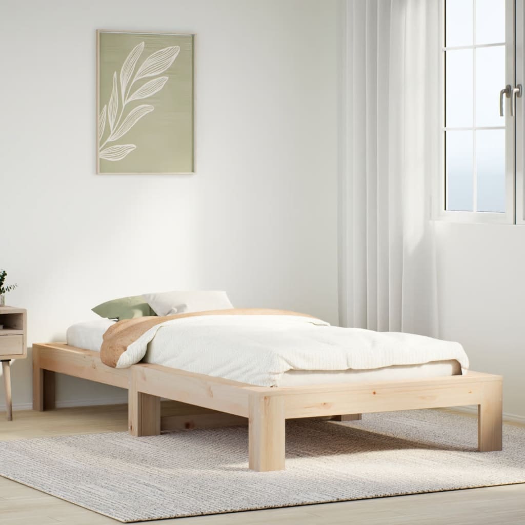 Bed Frame Without Mattress Solid Wood Pine