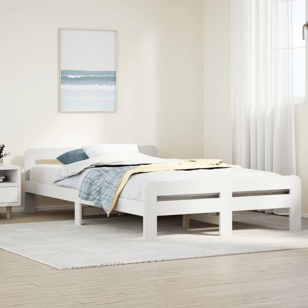 Bed Frame Without Mattress King Size Solid Wood Pine