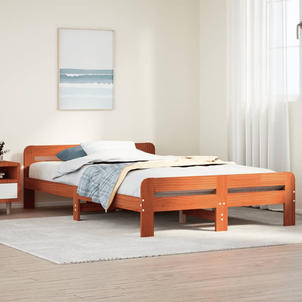 Bed Frame Without Mattress King Size Solid Wood Pine