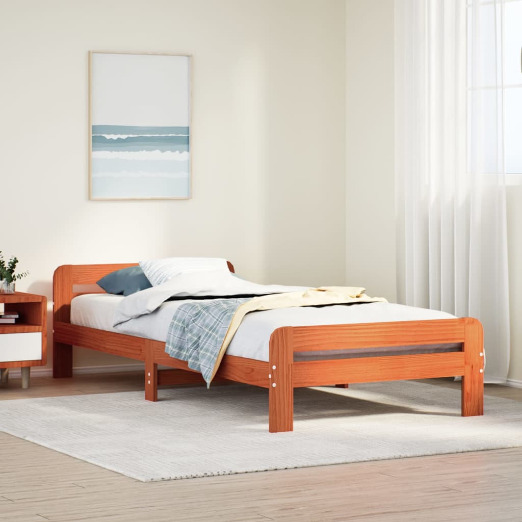 Bed Frame Without Mattress King Size Solid Wood Pine