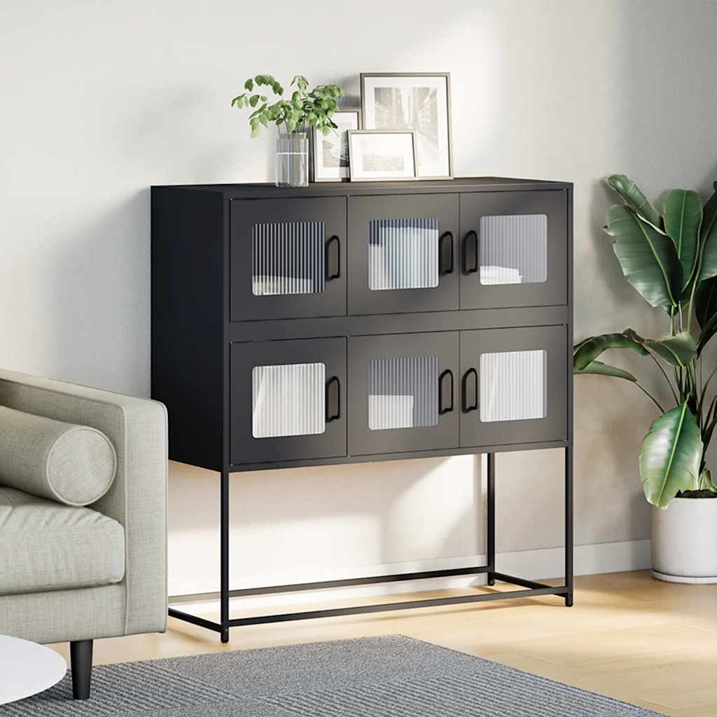 Sideboard 100.5X39X107 Cm Cold-Rolled Steel black pink white mustard yellow 100.