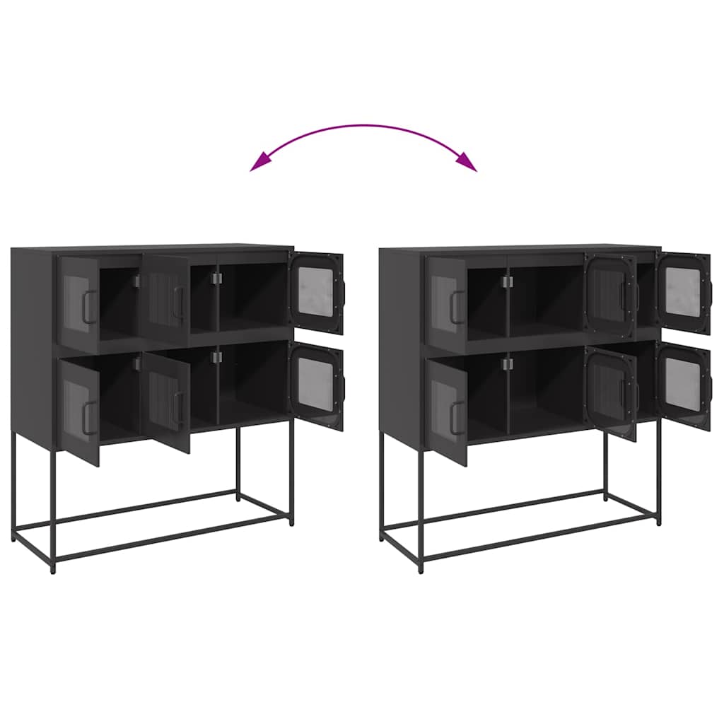 Sideboard 100.5X39X107 Cm Cold-Rolled Steel black pink white mustard yellow 100.