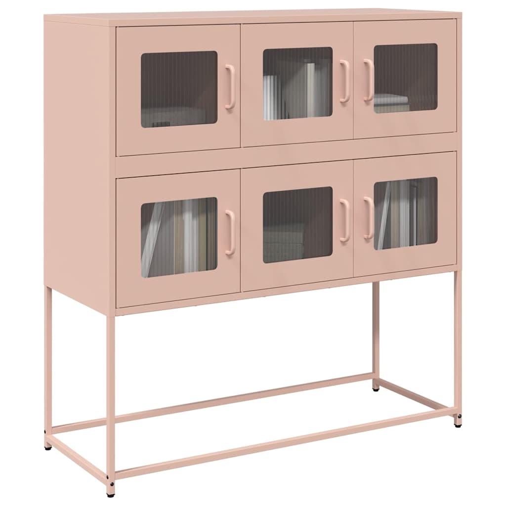 Sideboard 100.5X39X107 Cm Cold-Rolled Steel black pink white mustard yellow 100.
