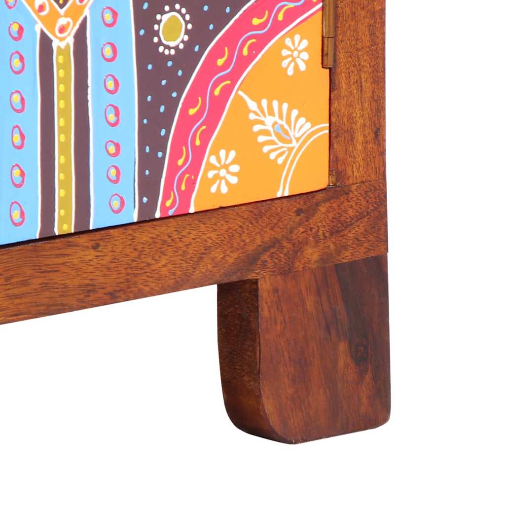 Media Storage Cabinet Tv Multicolour 110X30X40 Solid Wood Acacia engineered wood