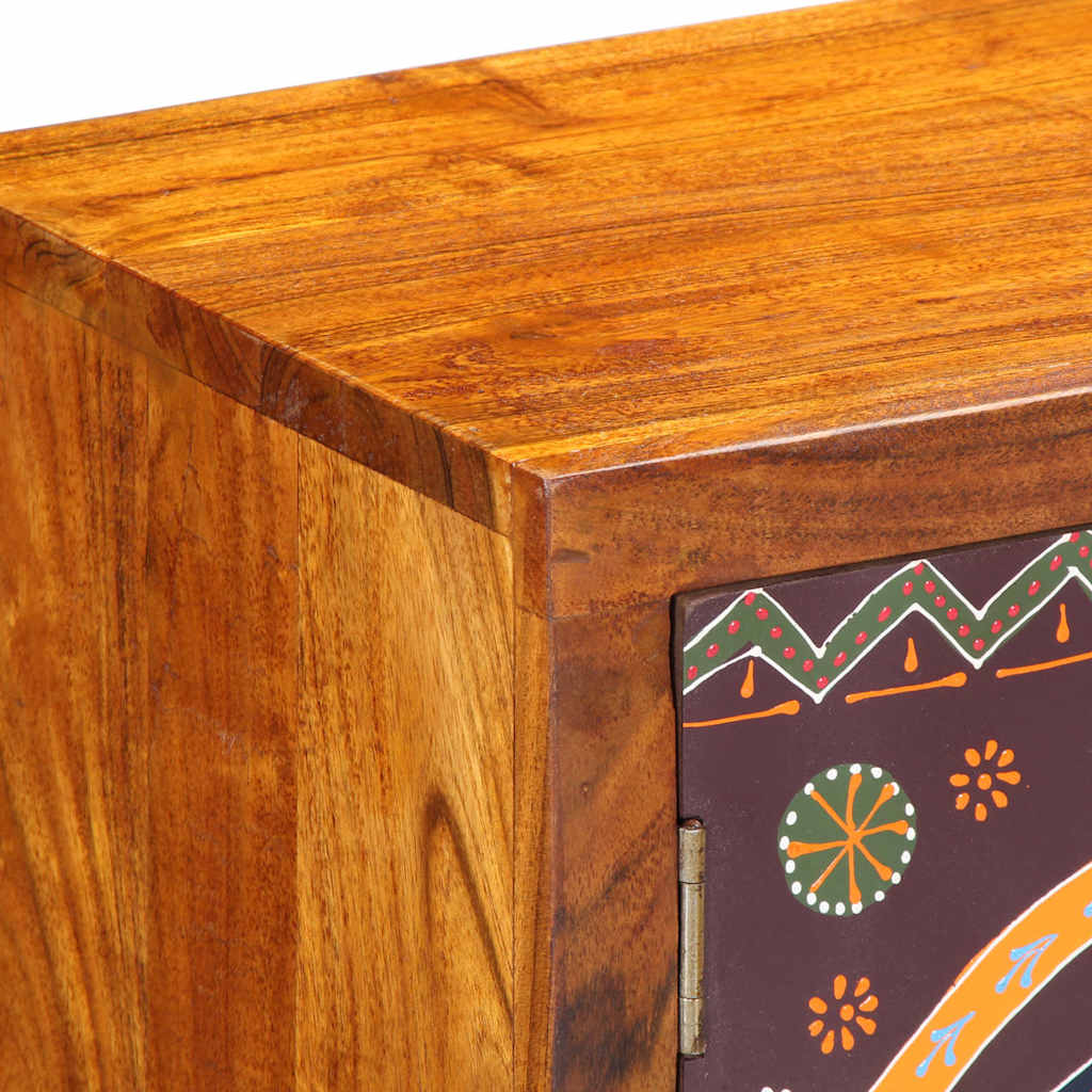 Tv Cabinet Multicolour 90X30X45 Solid Wood Acacia