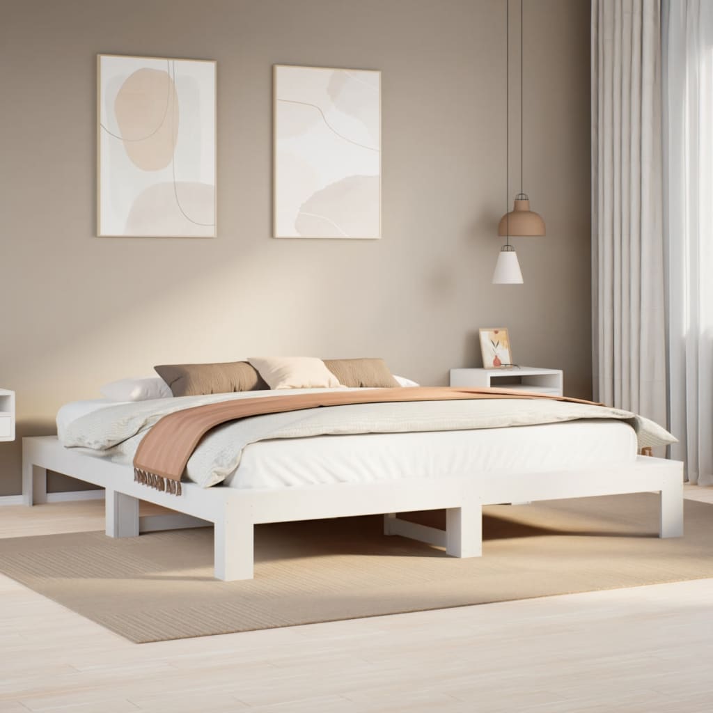 Bed Frame Without Mattress Solid Wood Pine