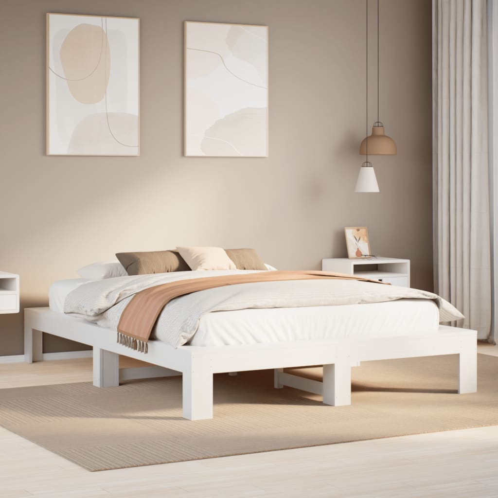 Bed Frame Without Mattress Solid Wood Pine