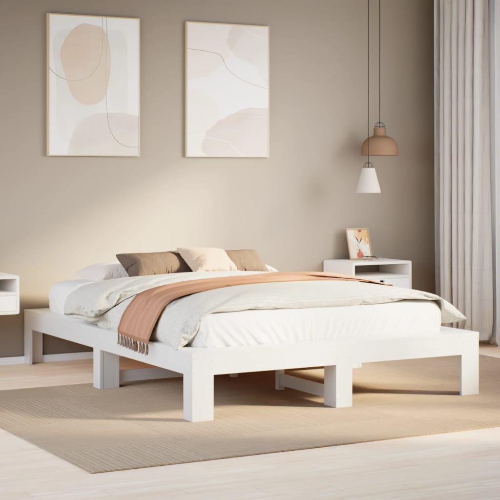 Bed Frame Without Mattress Solid Wood Pine
