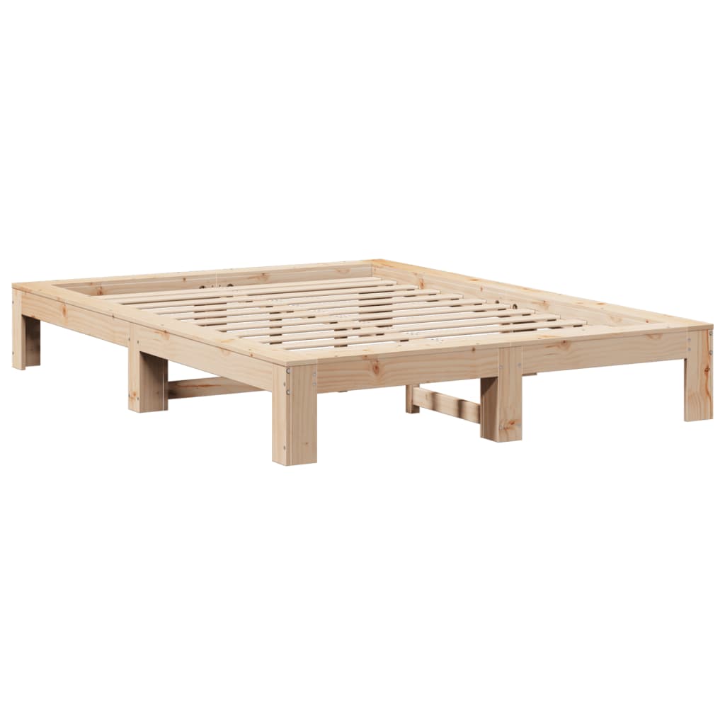 Bed Frame Without Mattress Solid Wood Pine