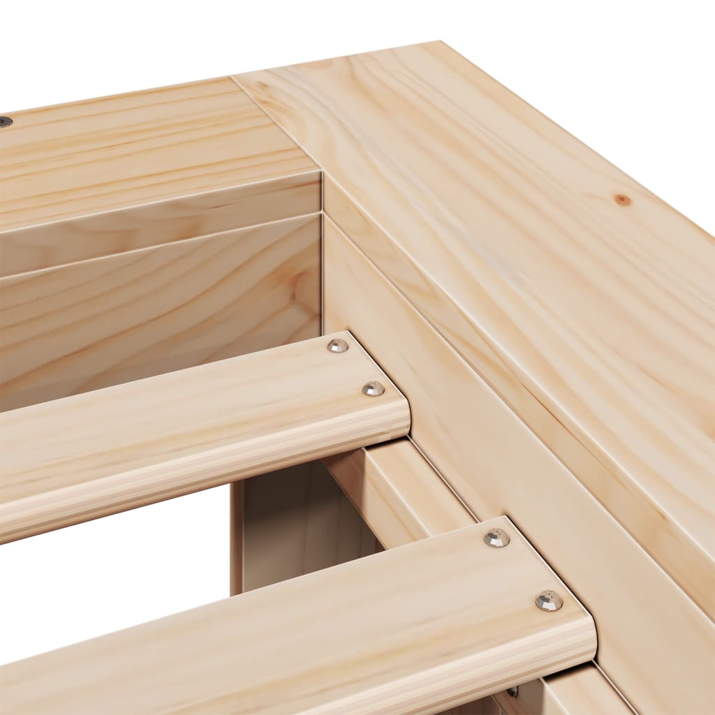 Bed Frame Without Mattress Solid Wood Pine