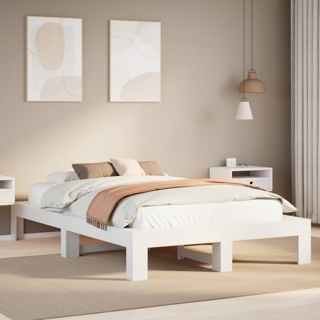Bed Frame Without Mattress Solid Wood Pine