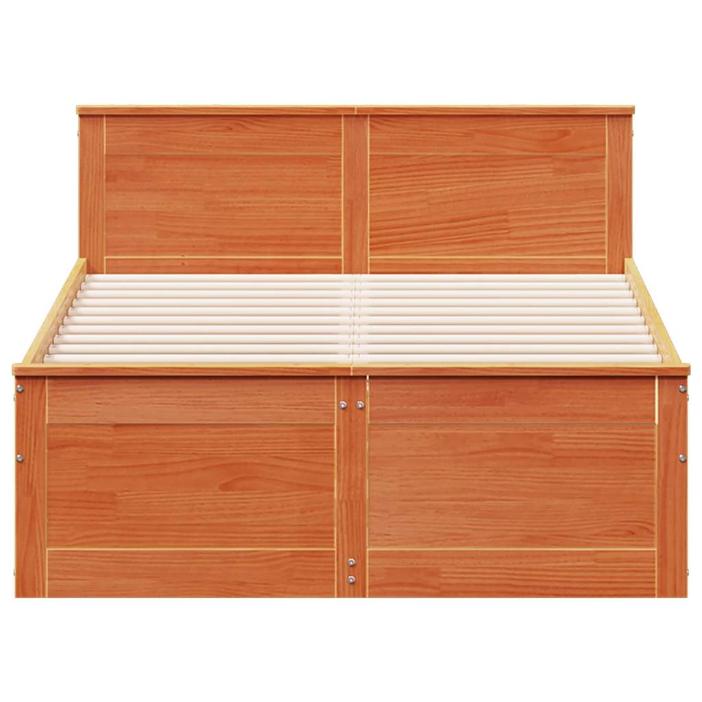 Bed Frame Without Mattress With Headboard Small Double Solid Wood Pine