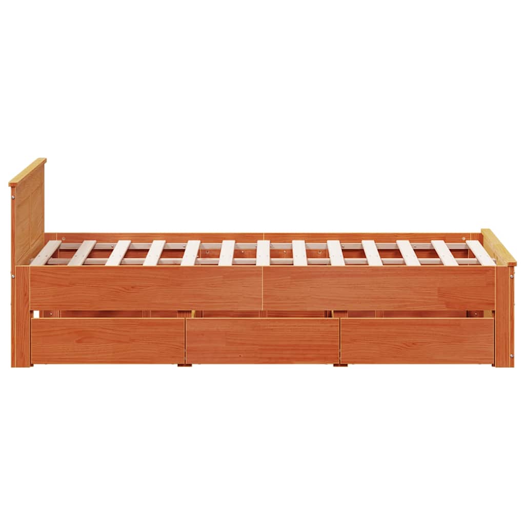 Bed Frame Without Mattress With Headboard Small Double Solid Wood Pine