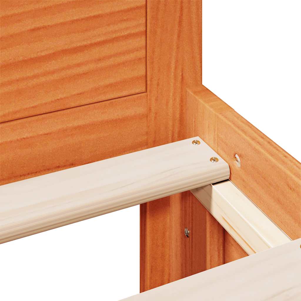 Bed Frame Without Mattress With Headboard Small Double Solid Wood Pine